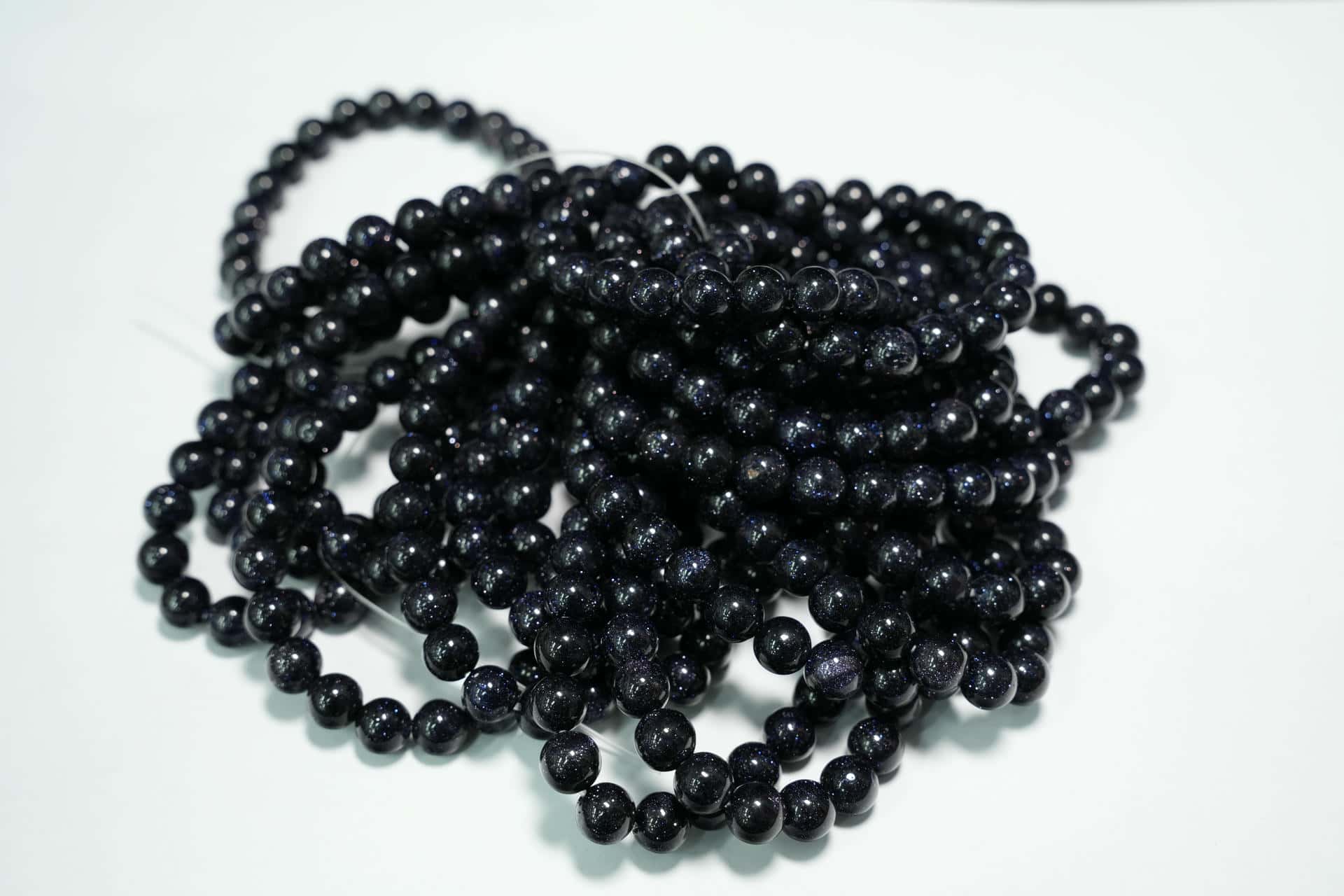 8mm-Blue Sand-Round Beads